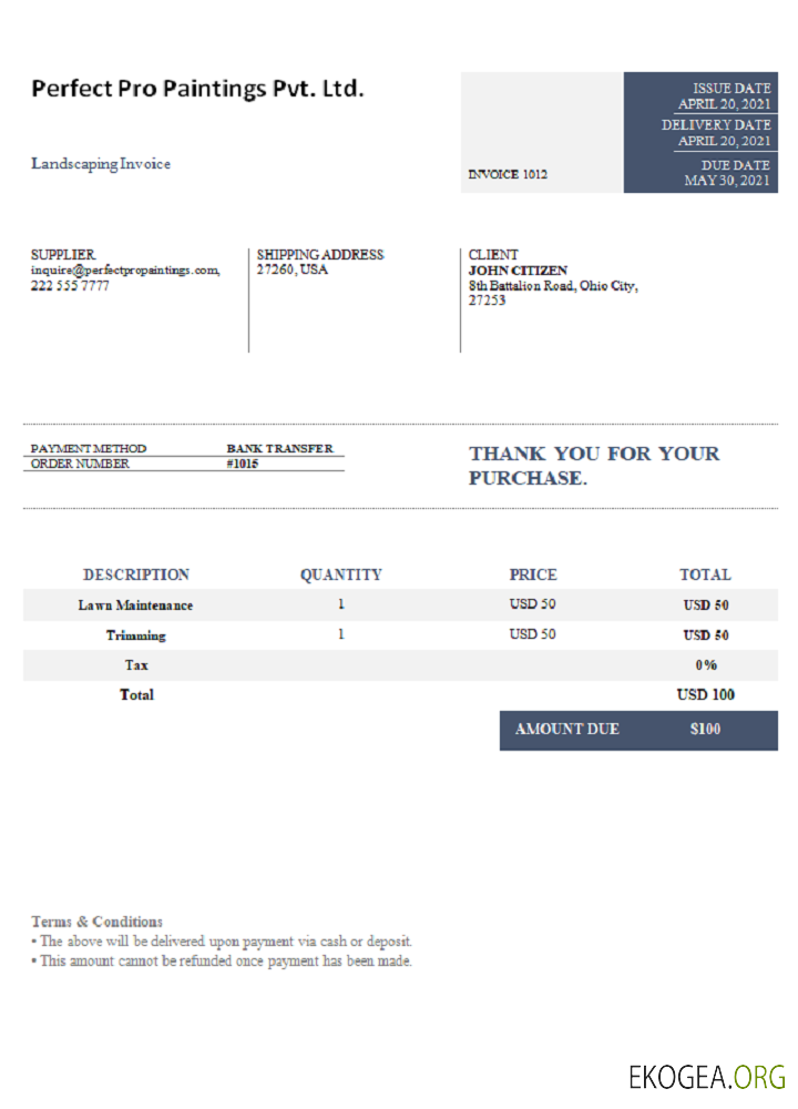 USA Perfect Pro Peintures Pvt. Facture Ltd.
